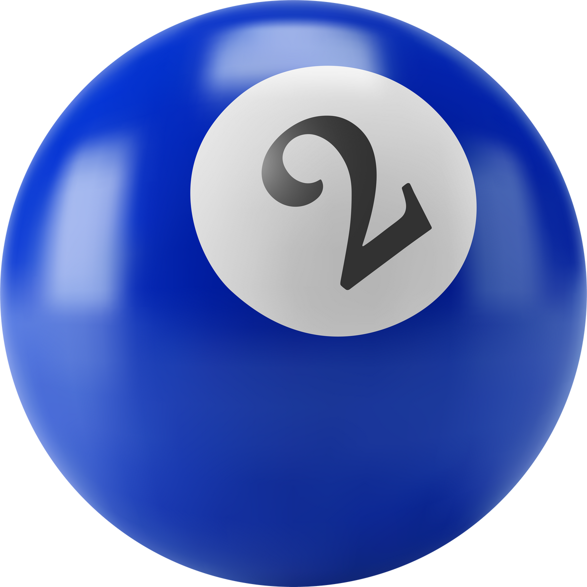 Blue Billiards Ball 2